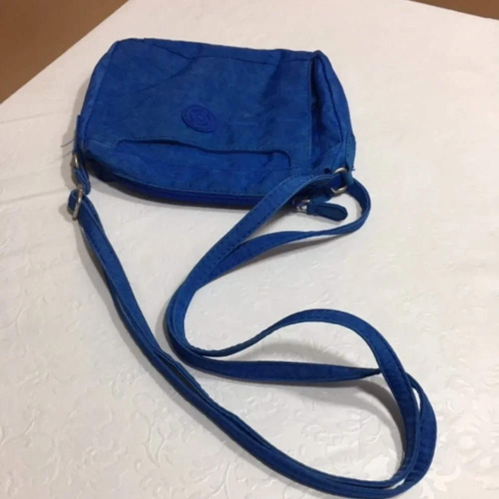 Multi Sac Blue Nylon Crossbody Bag w/ Adjustable Strap - Picture 3 of 10